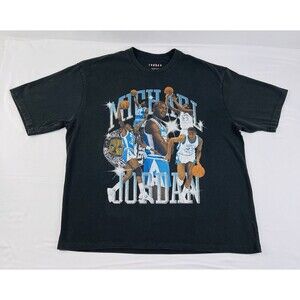 Jordan Michael Jordan Graphic Print Cotton Black Men's T-Shirt Size L